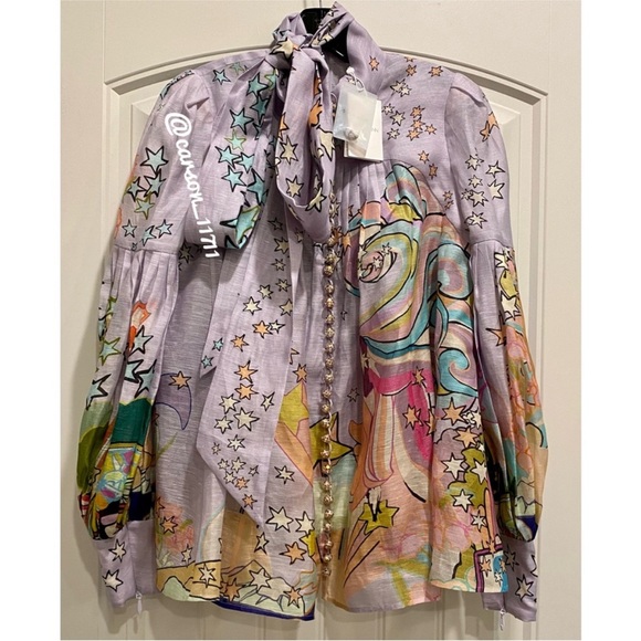 NWT Zimmermann Concert Tie Neck Blouse AU0P - Picture 6 of 15